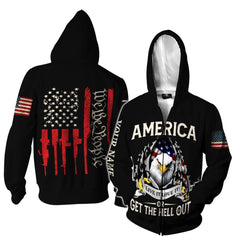 America Live It Love It or Get the Hell Out Patriotic Independence Day 3D All Over Printed Shirts