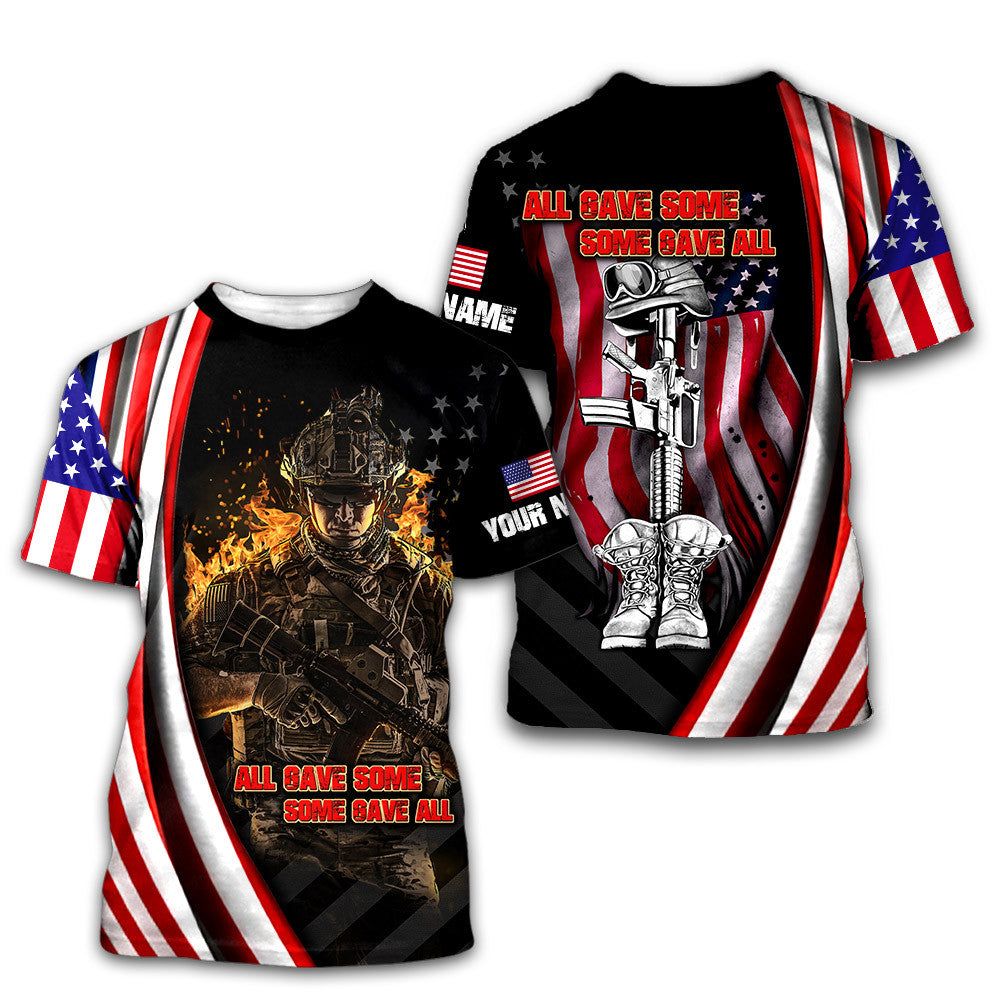 All Gave Some Some Gave All, US Veteran Shirt 4th Of July Independence Day 3D Printed Shirts