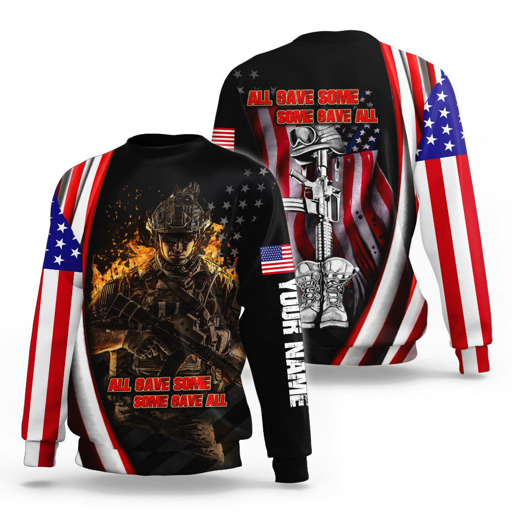 All Gave Some Some Gave All, US Veteran Shirt 4th Of July Independence Day 3D Printed Shirts