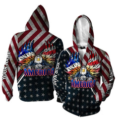 Independence Day American Eagle Biker Customized 3D All Over Printed Shirts