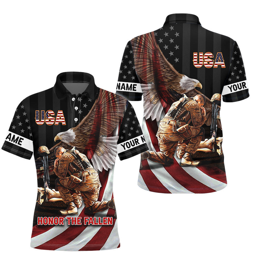 Honor The Fallen Eagle American Independence Day Customized 3D All Over Printed Shirts