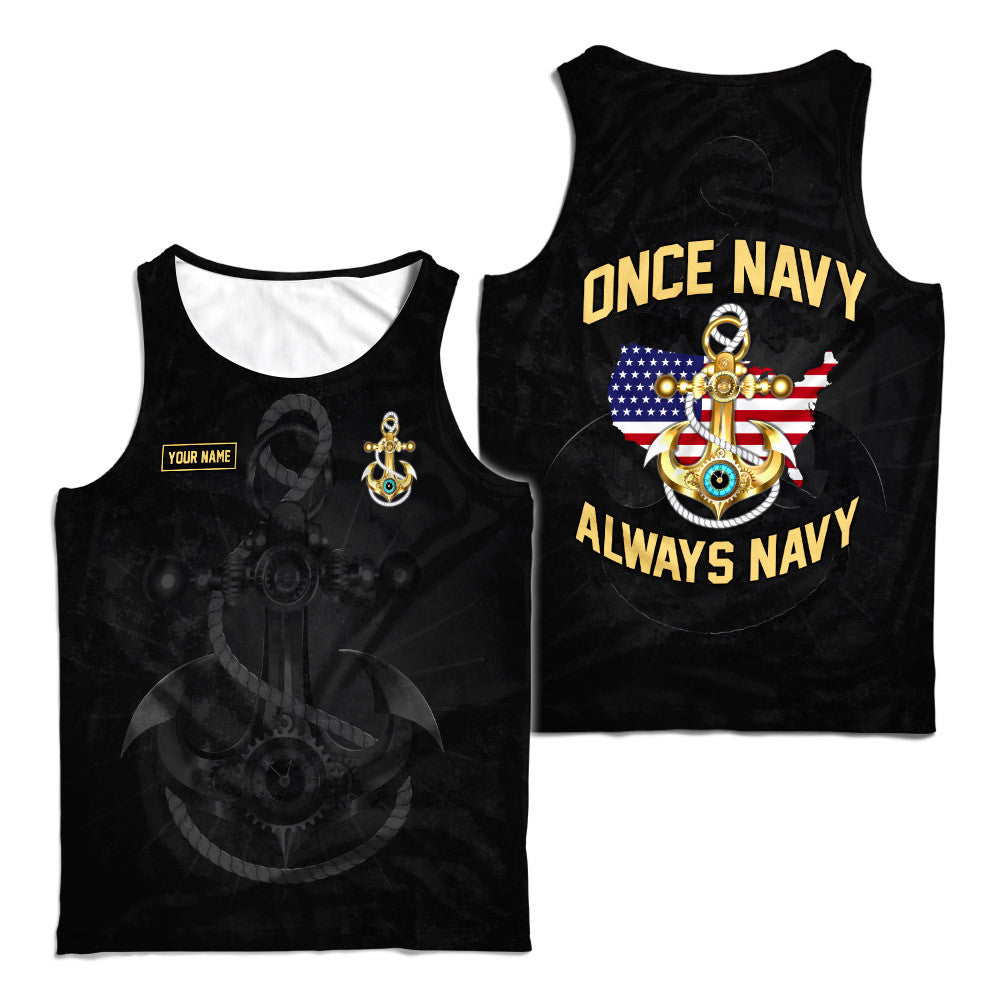 Once Navy Always Navy Independence Day Customized 3D Shirts