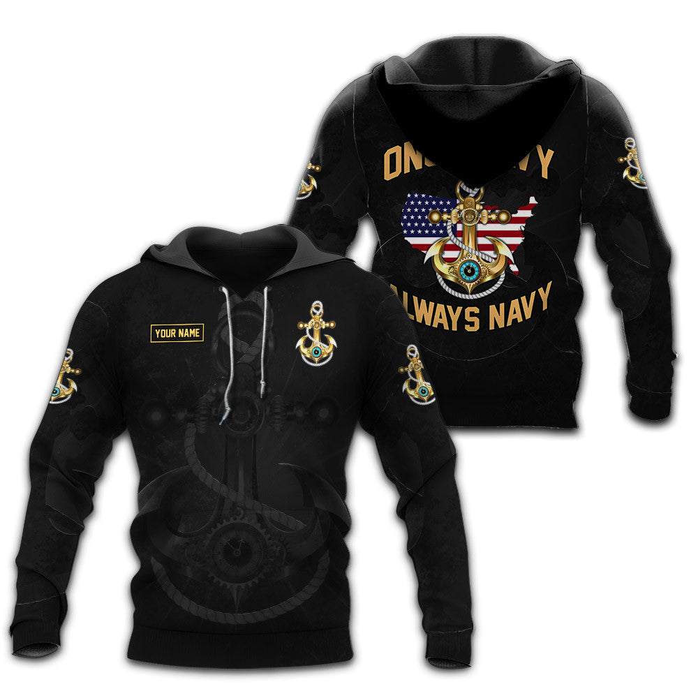 Once Navy Always Navy Independence Day Customized 3D Shirts