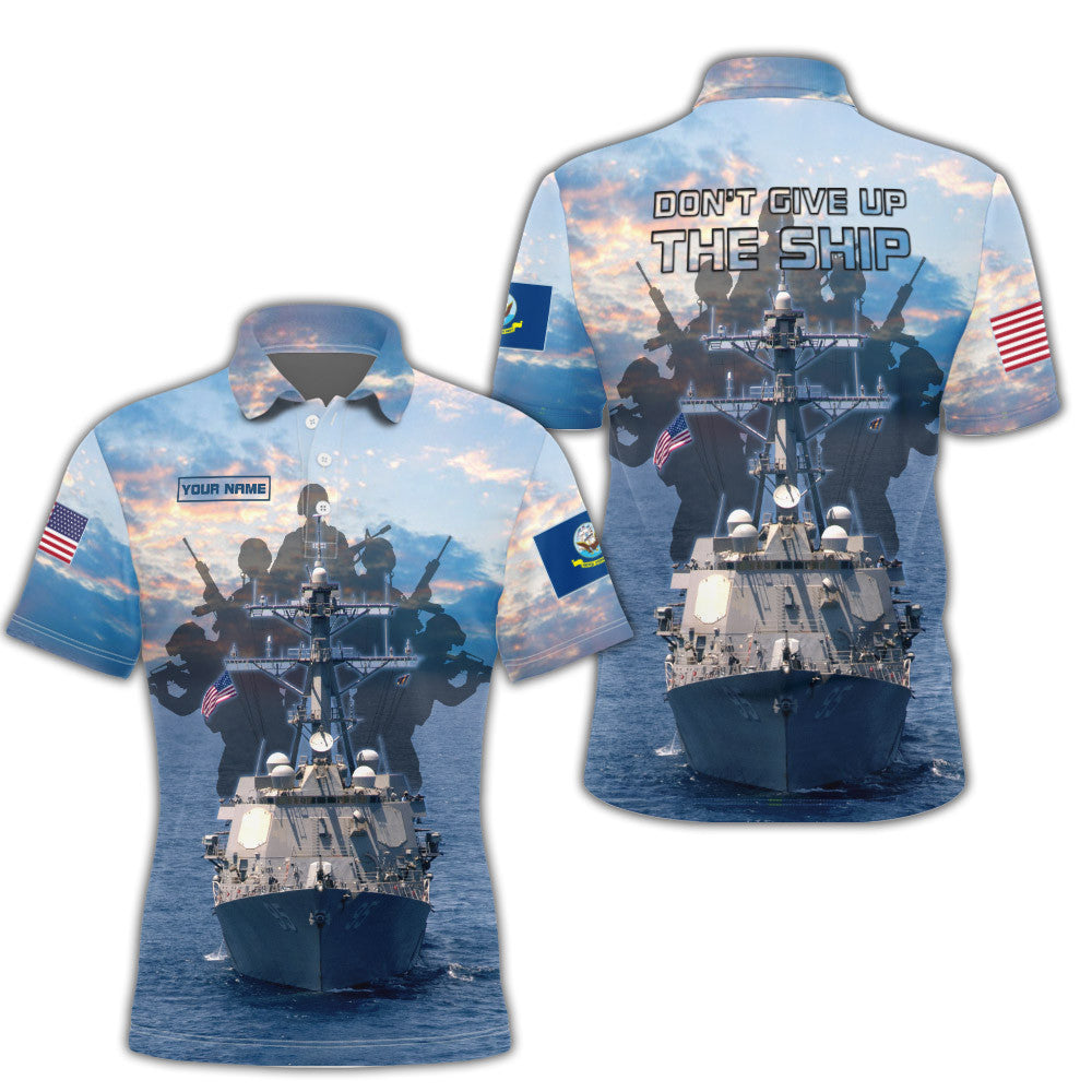 Don’t Give Up The Ship US Navy Independence Day Customized 3D Printed Shirts