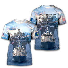 Don’t Give Up The Ship US Navy Independence Day Customized 3D Printed Shirts