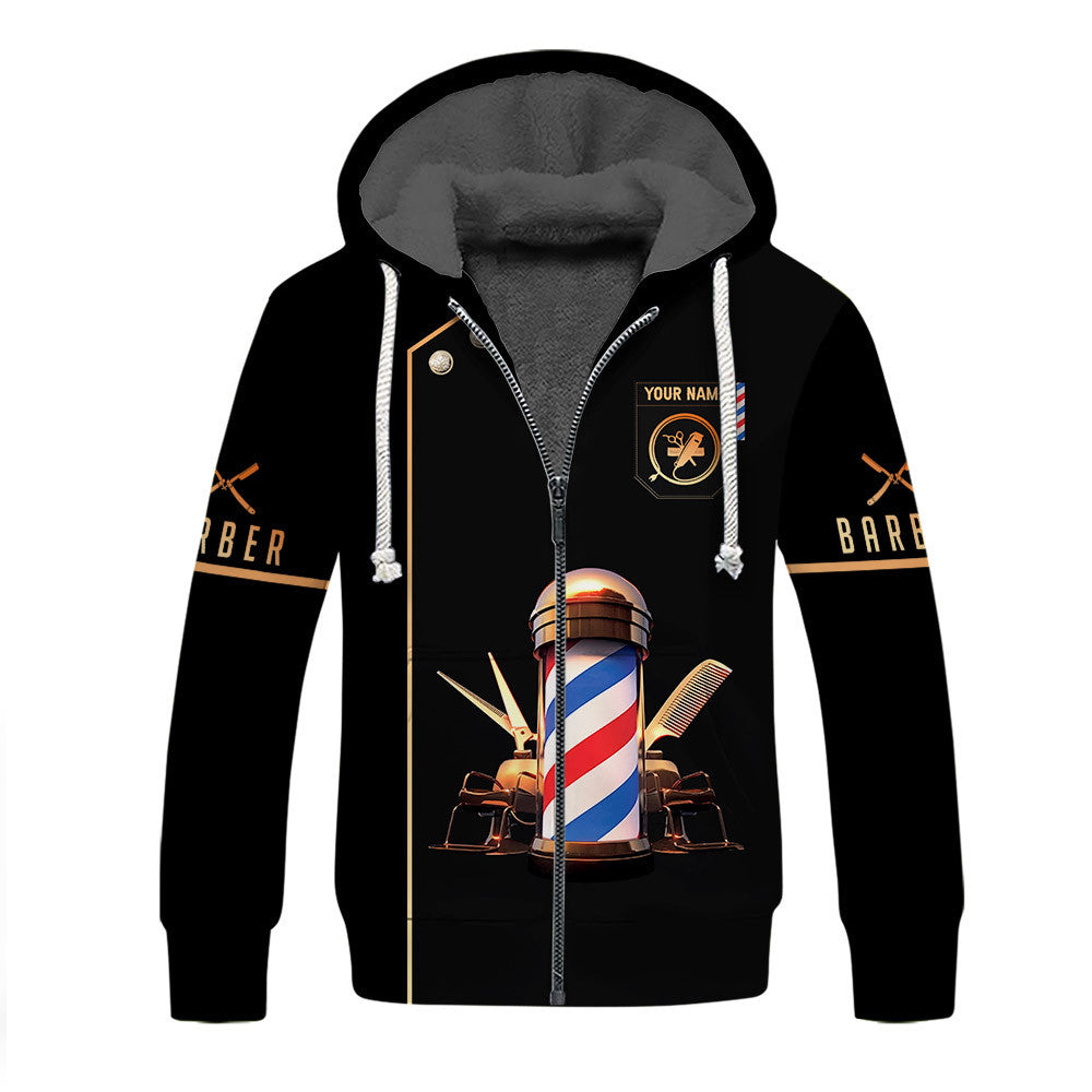 Barber Zipper Hoodie Custom Barber Shirt Barber Shop Uniform, Barber Shirts Barber T Shirt Design Custom Barber Shirts