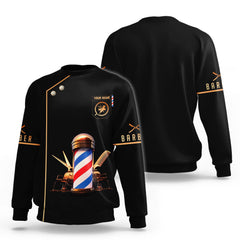 Barber Zipper Hoodie Custom Barber Shirt Barber Shop Uniform, Barber Shirts Barber T Shirt Design Custom Barber Shirts