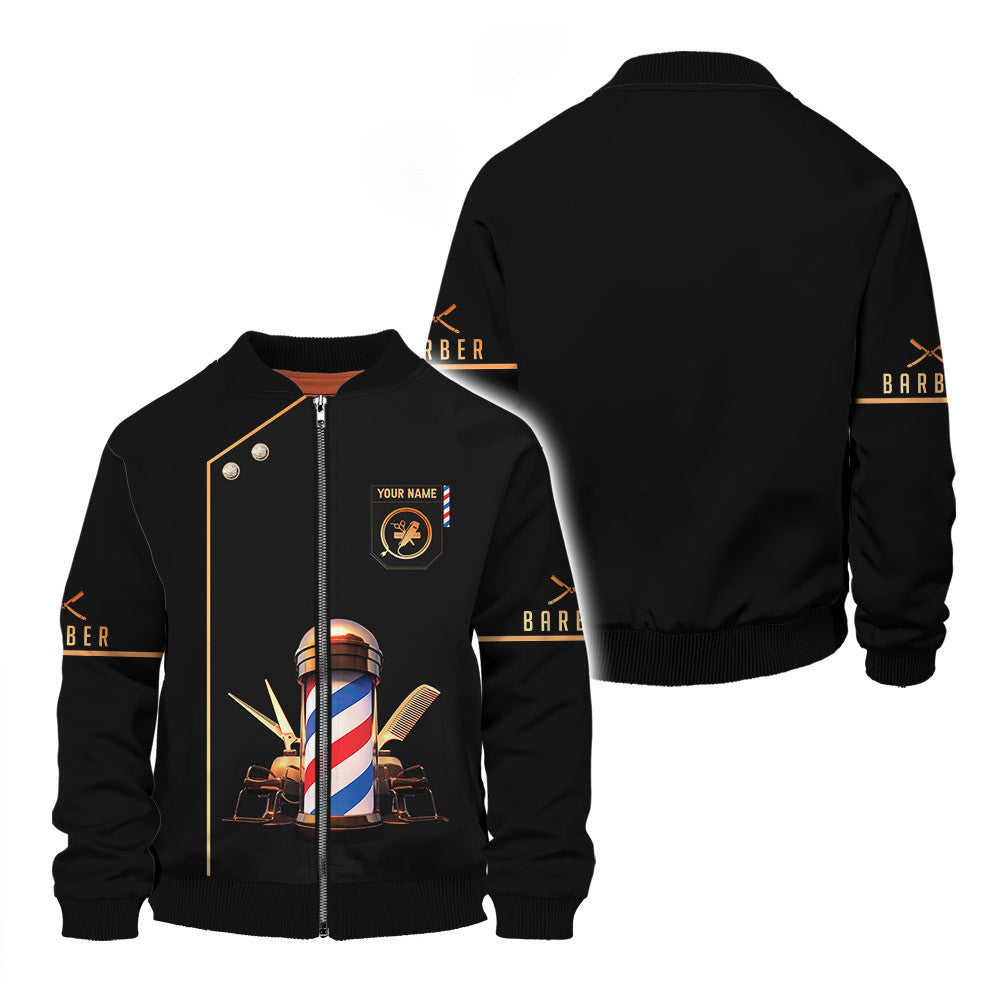 Barber Zipper Hoodie Custom Barber Shirt Barber Shop Uniform, Barber Shirts Barber T Shirt Design Custom Barber Shirts