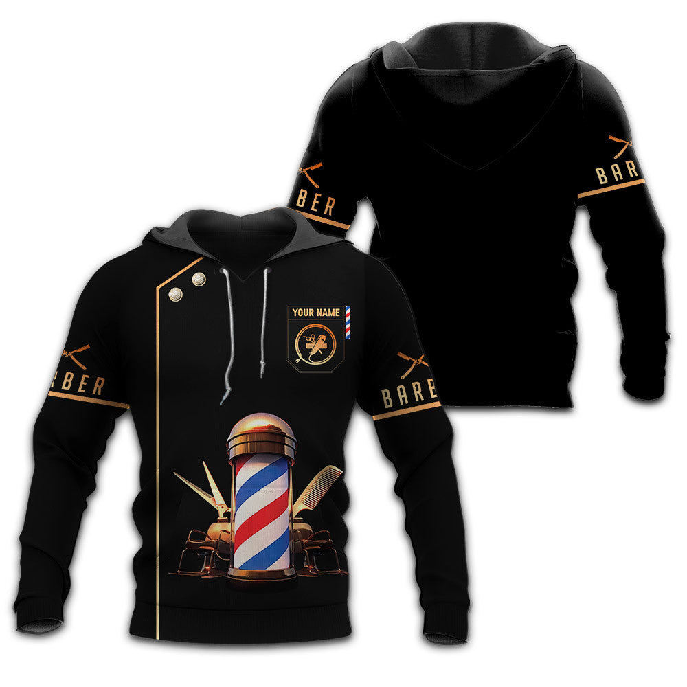 Barber Zipper Hoodie Custom Barber Shirt Barber Shop Uniform, Barber Shirts Barber T Shirt Design Custom Barber Shirts