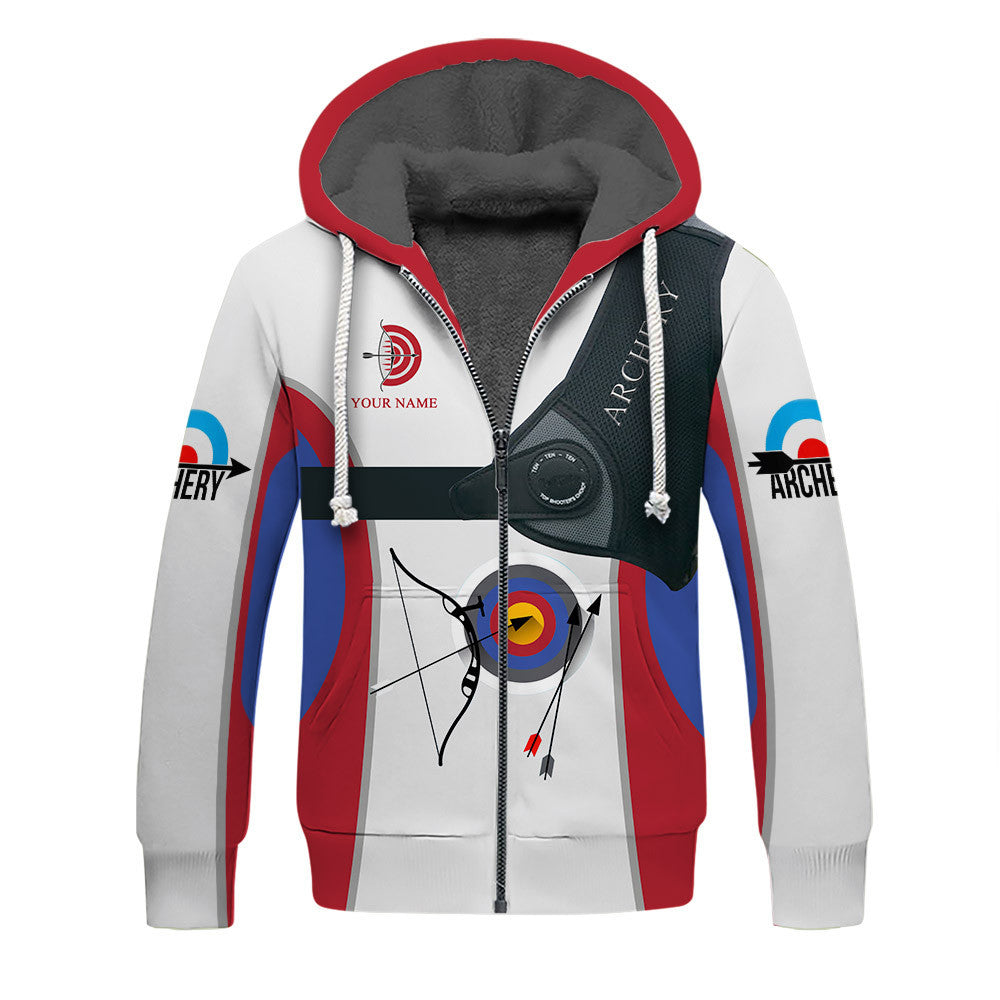 Archery 3D All Over Printed Zipper Hoodie Personalized Name 3D Shirts