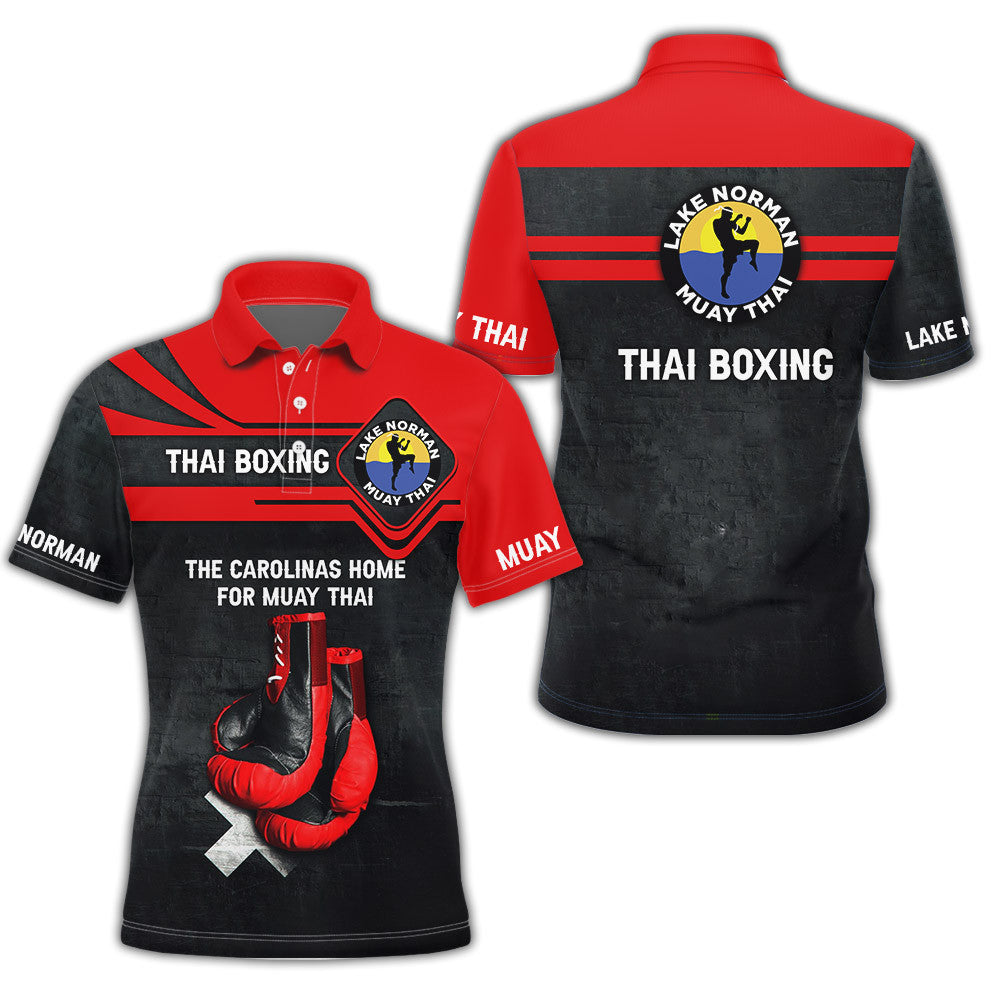 The Carolinas Home For Muay Thai Personalized Shirts Red Muay Thai Gloves 3D Full Print Shirts