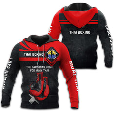 The Carolinas Home For Muay Thai Personalized Shirts Red Muay Thai Gloves 3D Full Print Shirts