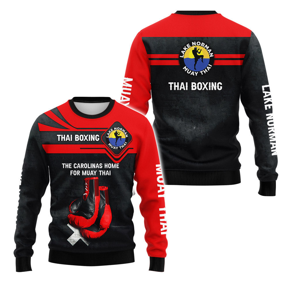 The Carolinas Home For Muay Thai Personalized Shirts Red Muay Thai Gloves 3D Full Print Shirts