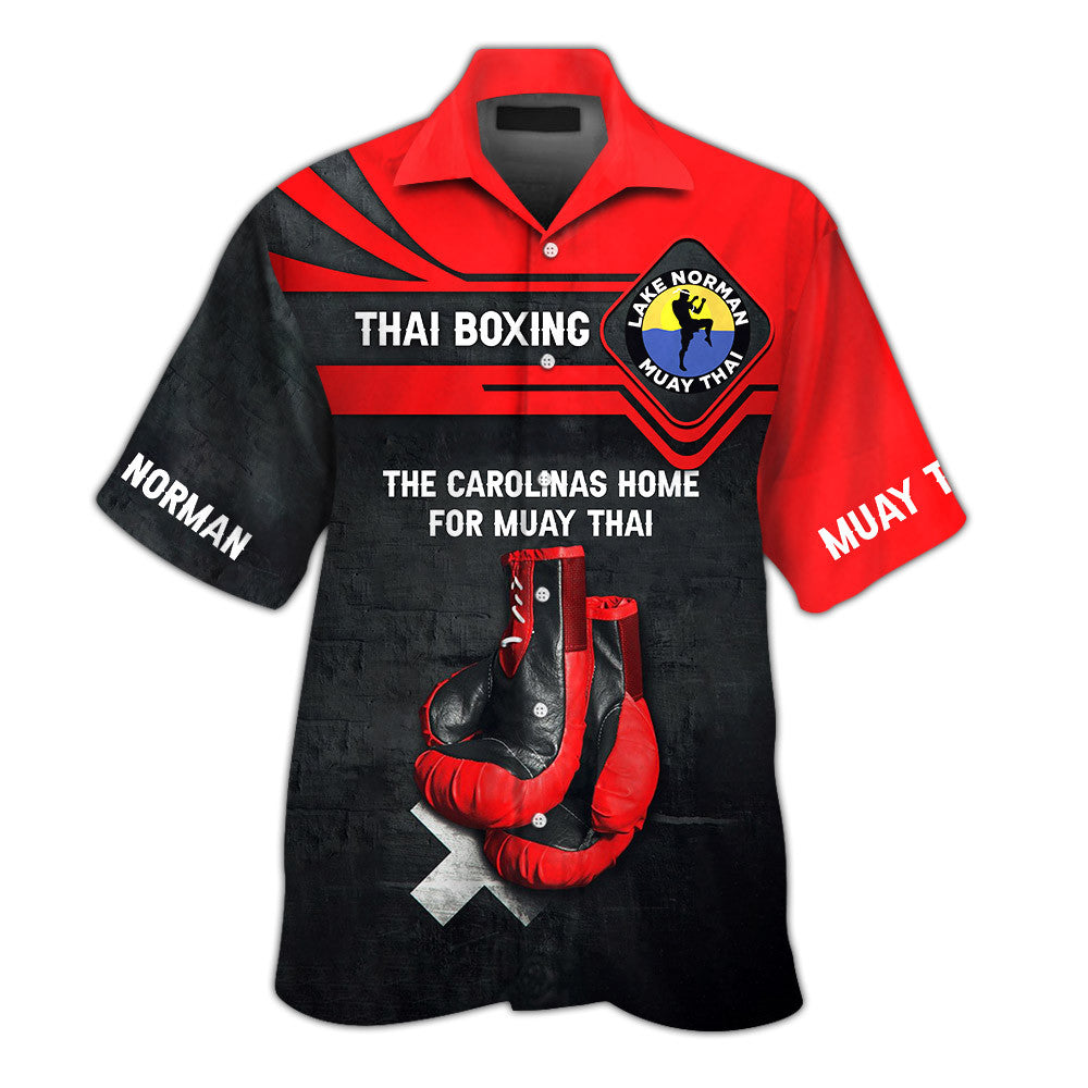 The Carolinas Home For Muay Thai Personalized Shirts Red Muay Thai Gloves 3D Full Print Shirts