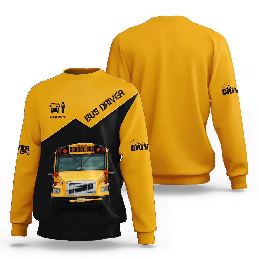 Bus Driver Custom 3D Zipper Hoodie School Bus 3D Full Print Zipper Hoodie School Bus