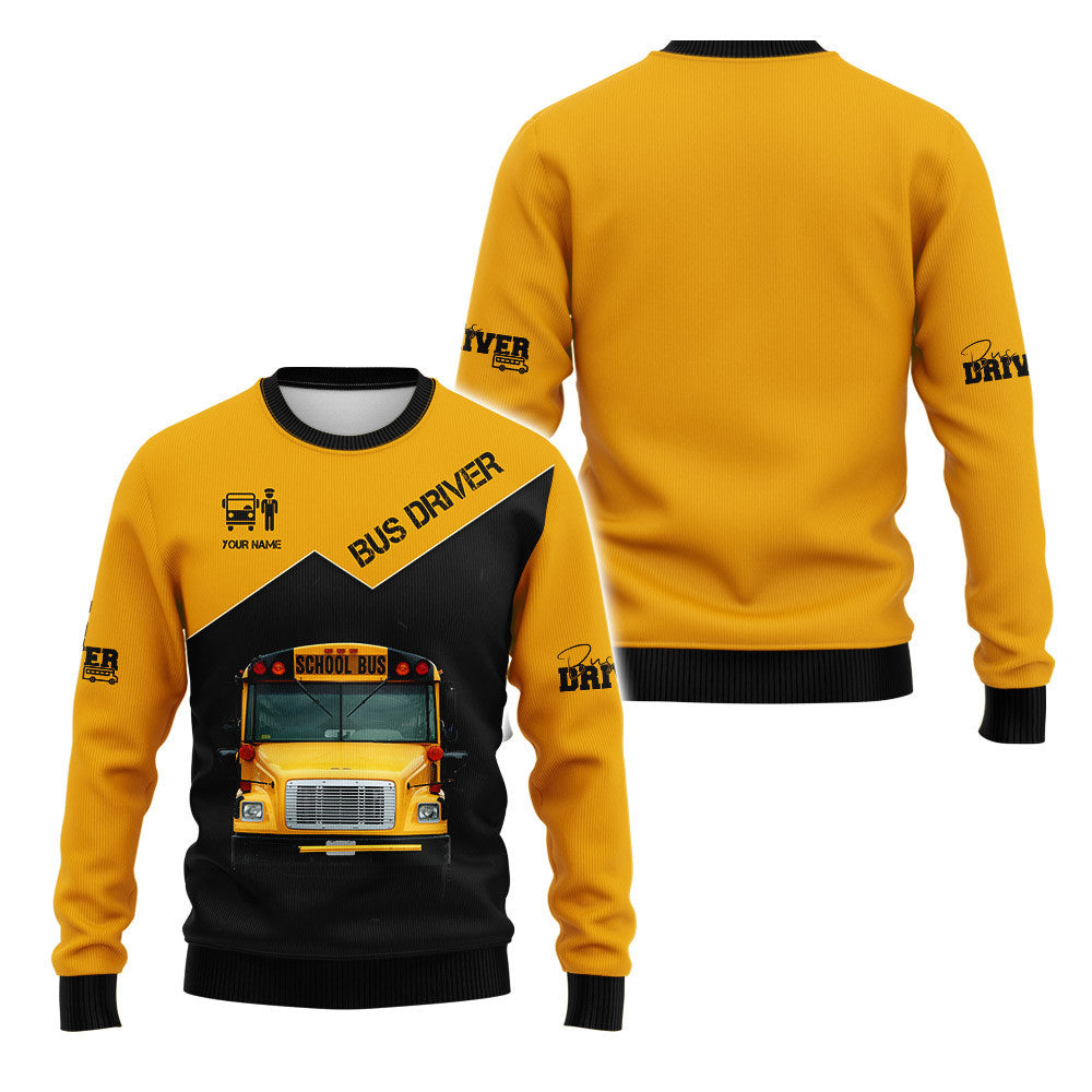 Bus Driver Custom 3D Zipper Hoodie School Bus 3D Full Print Zipper Hoodie School Bus