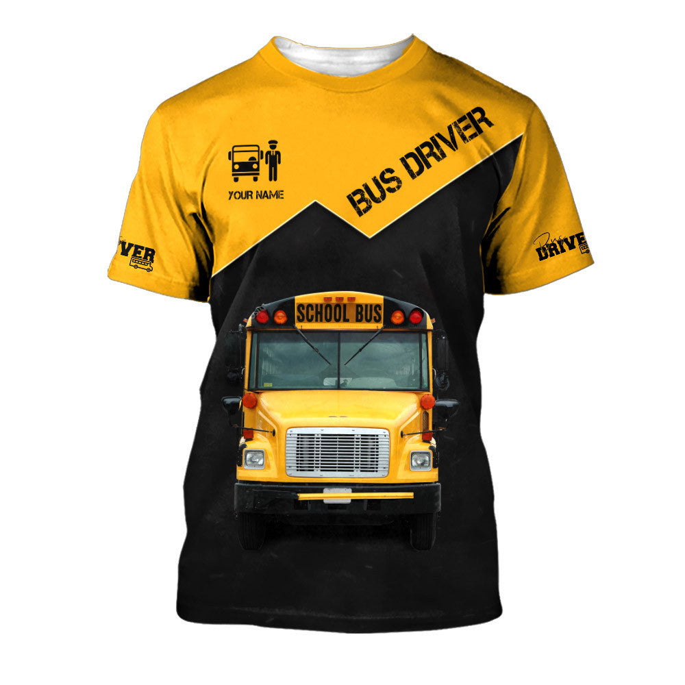 Bus Driver Custom 3D Zipper Hoodie School Bus 3D Full Print Zipper Hoodie School Bus