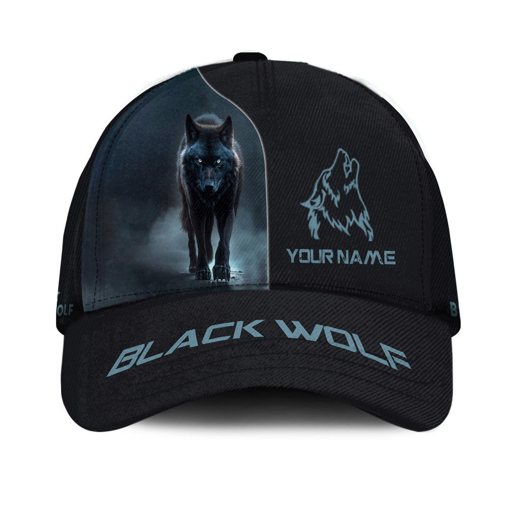 Black Wolf 3D Classic Cap Black Wolf Custom Classic Cap Gift For Wolf Lovers