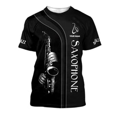 Saxophone 3D Tee Shirt Saxophone Custom T Shirt Gift For Jazz Lovers