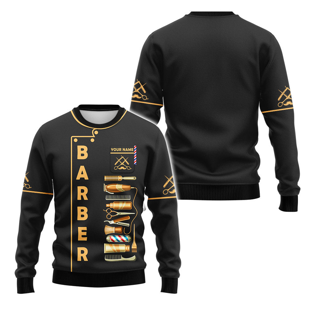 Barber Tools 3D Personalized Shirt Barber Shirt Barber Uniform