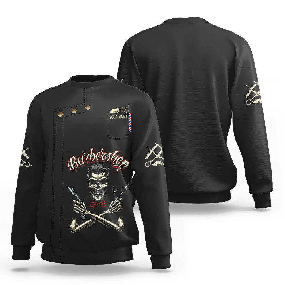 Barber Personalized 3D Zipper Hoodie Custom Barber Uniform Barber Shop Hoodie