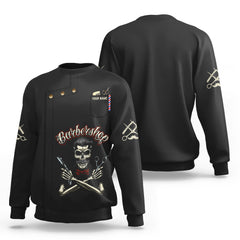 Barber Personalized 3D Zipper Hoodie Custom Barber Uniform Barber Shop Hoodie