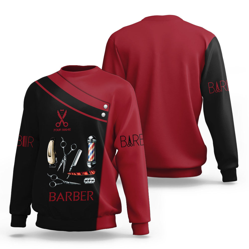 Barber Clothing 3D All Over Print Personalized Zipper Hoodie Barber Uniform