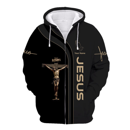 Jesus Saved My Life God Christian Jesus 3D All Over Printed Zipper Hoodie