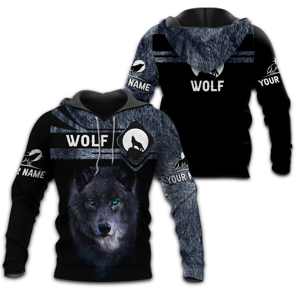 Wolf Black Night 3D Tee Shirt Wolf Custom T Shirt Gift For Wolf Lovers