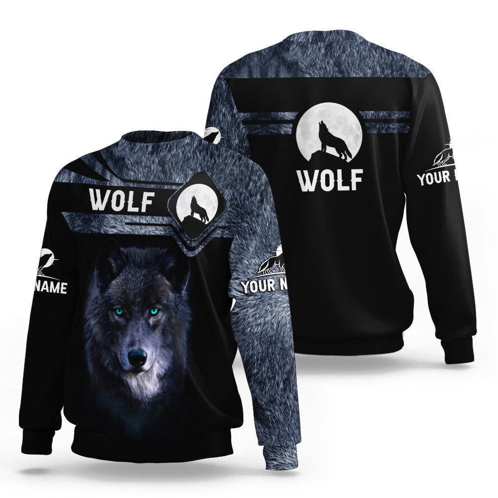 Wolf Black Night 3D Tee Shirt Wolf Custom T Shirt Gift For Wolf Lovers