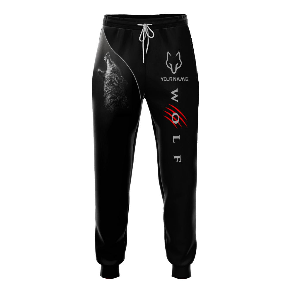 Night Wolf 3D Sweatpants Wolf Custom Sweatpants Gift For Wolf Lovers