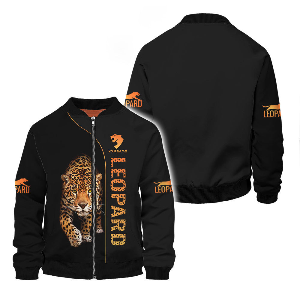 Leopard 3D Zipper Hoodie Leopard Custom Zipper Hoodie Gift For Leopard Lovers