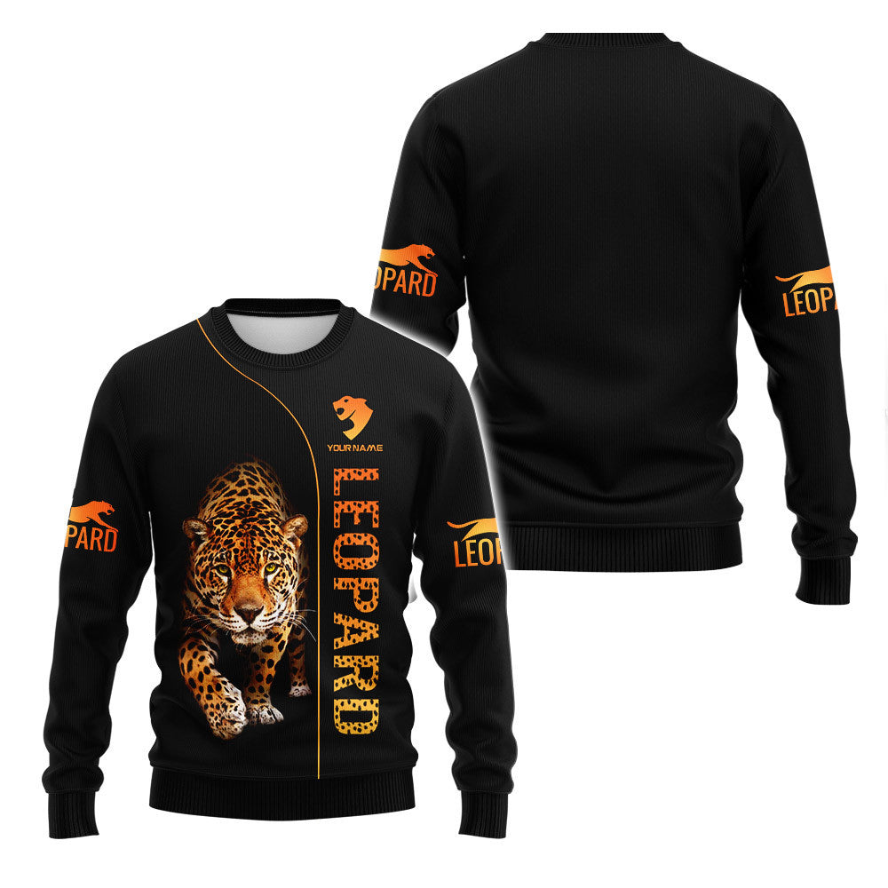 Leopard 3D Zipper Hoodie Leopard Custom Zipper Hoodie Gift For Leopard Lovers