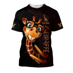 Giraffe 3D Zipper Hoodie Giraffe Custom Zipper Hoodie Gift For Giraffe Lovers