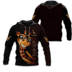 Giraffe 3D Zipper Hoodie Giraffe Custom Zipper Hoodie Gift For Giraffe Lovers