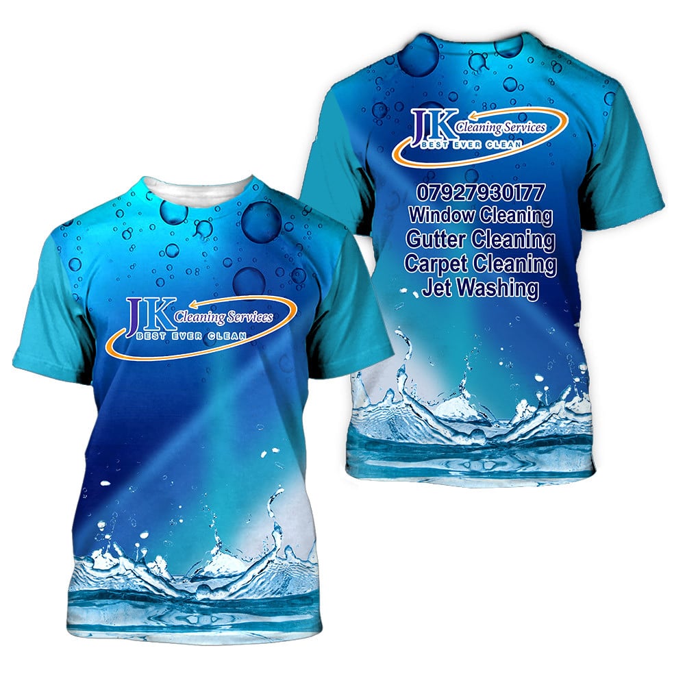 JK Cleaning Service 3D All Over Printed T- Shirt