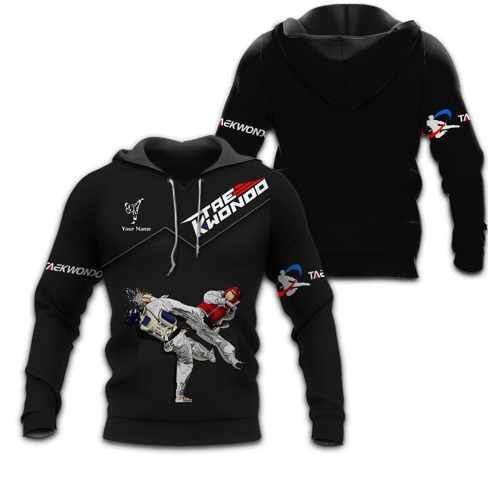 Taekwondo Pesonalized name Zipper Hoodie Taekwondo Uniform Hoodie