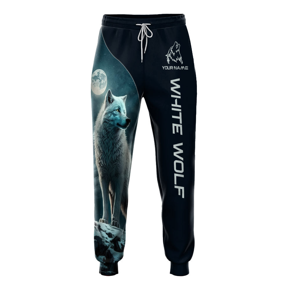 White Wolf Sweatpants Custom White Wolf 3D Sweatpants