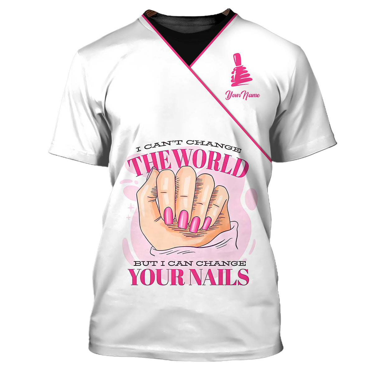 Manicurist Nail Technician Nail Tech Tee Shirt Nails Hand Print T Shirt