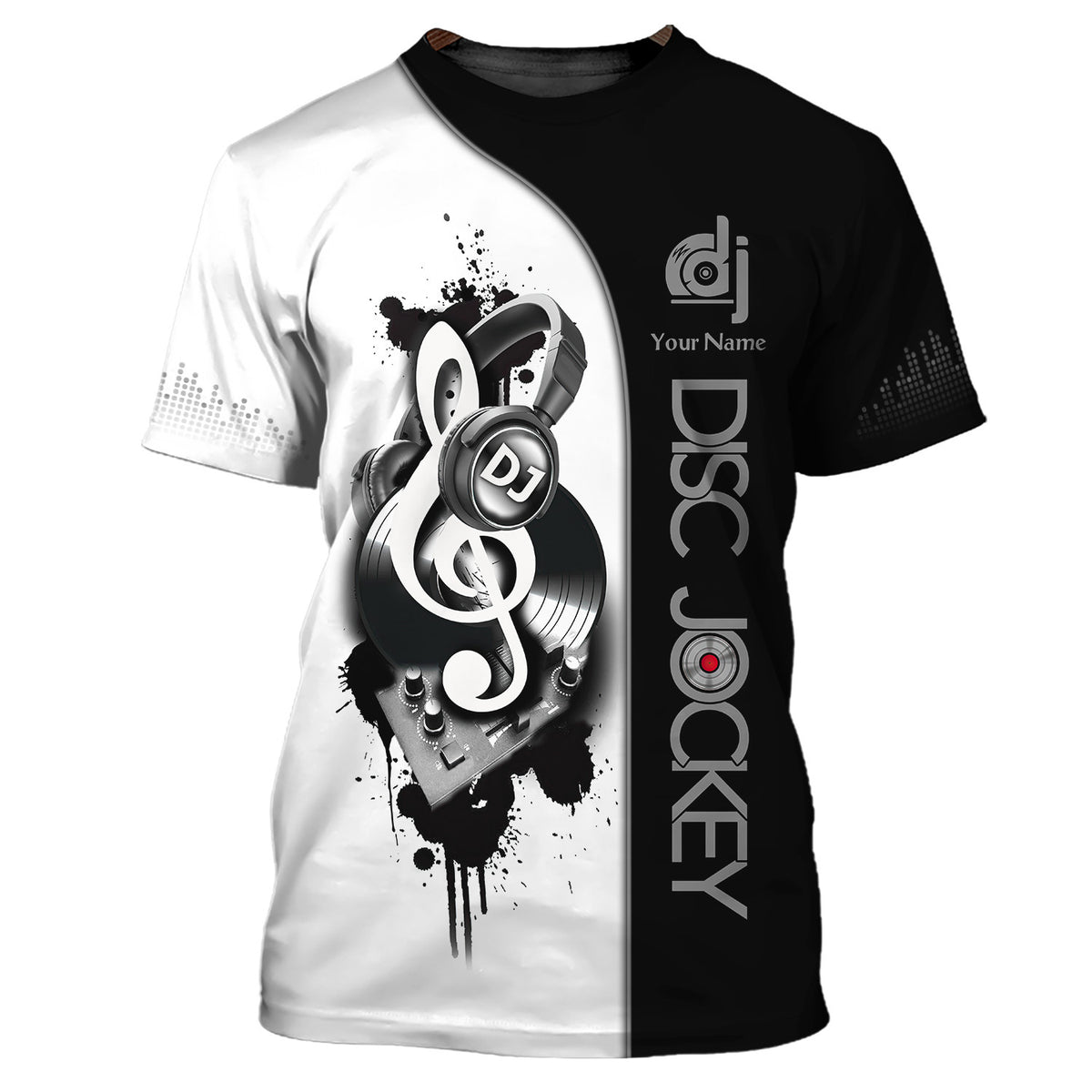 DJ Clothing Disc Jockey Personalize Name T-shirt Disc Jockey Design