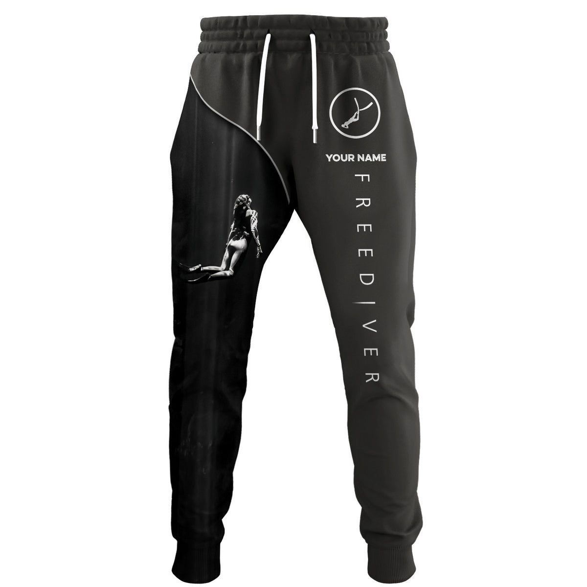 Custom Name Freediving Sweatpants Freediving 3D Sweatpants Gift For Divers