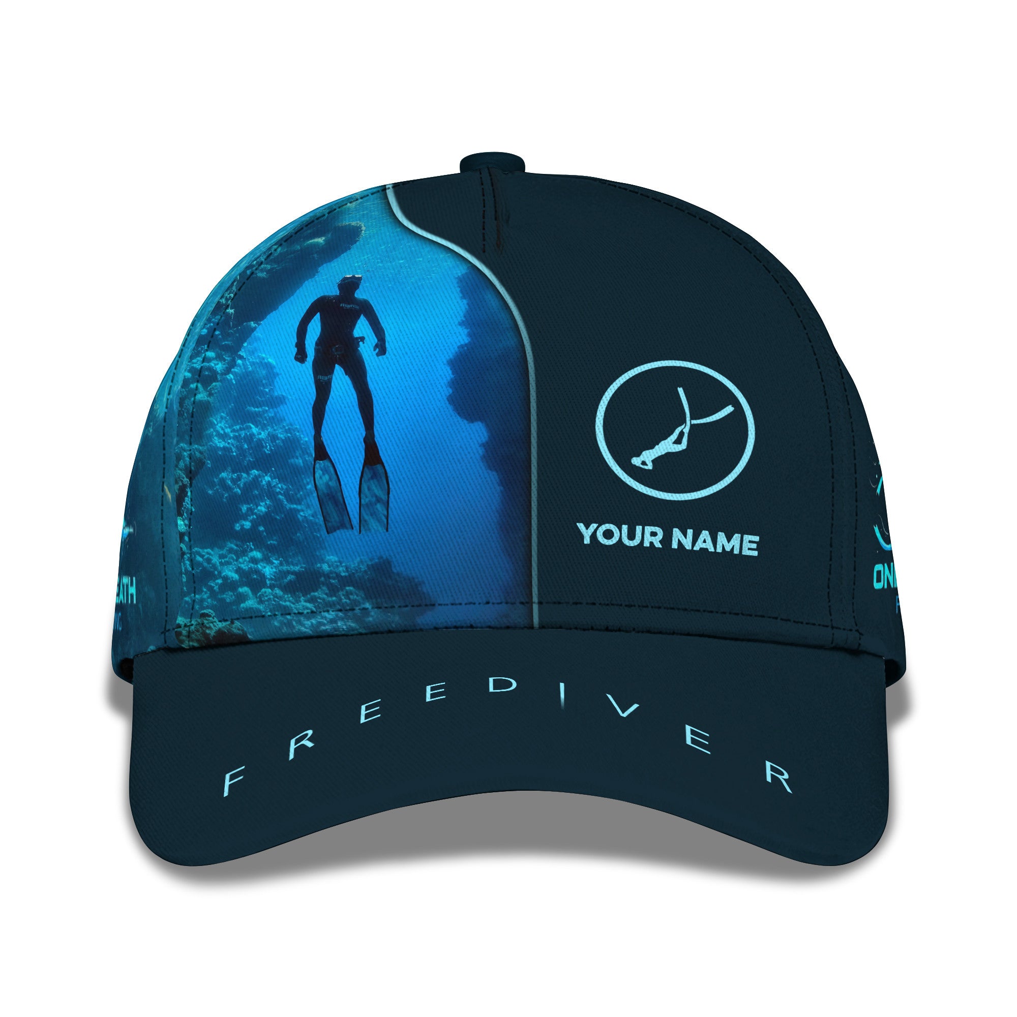 Freediving Tee Shirt Custom Name Free Diver Shirts Freediving 3D Shirt