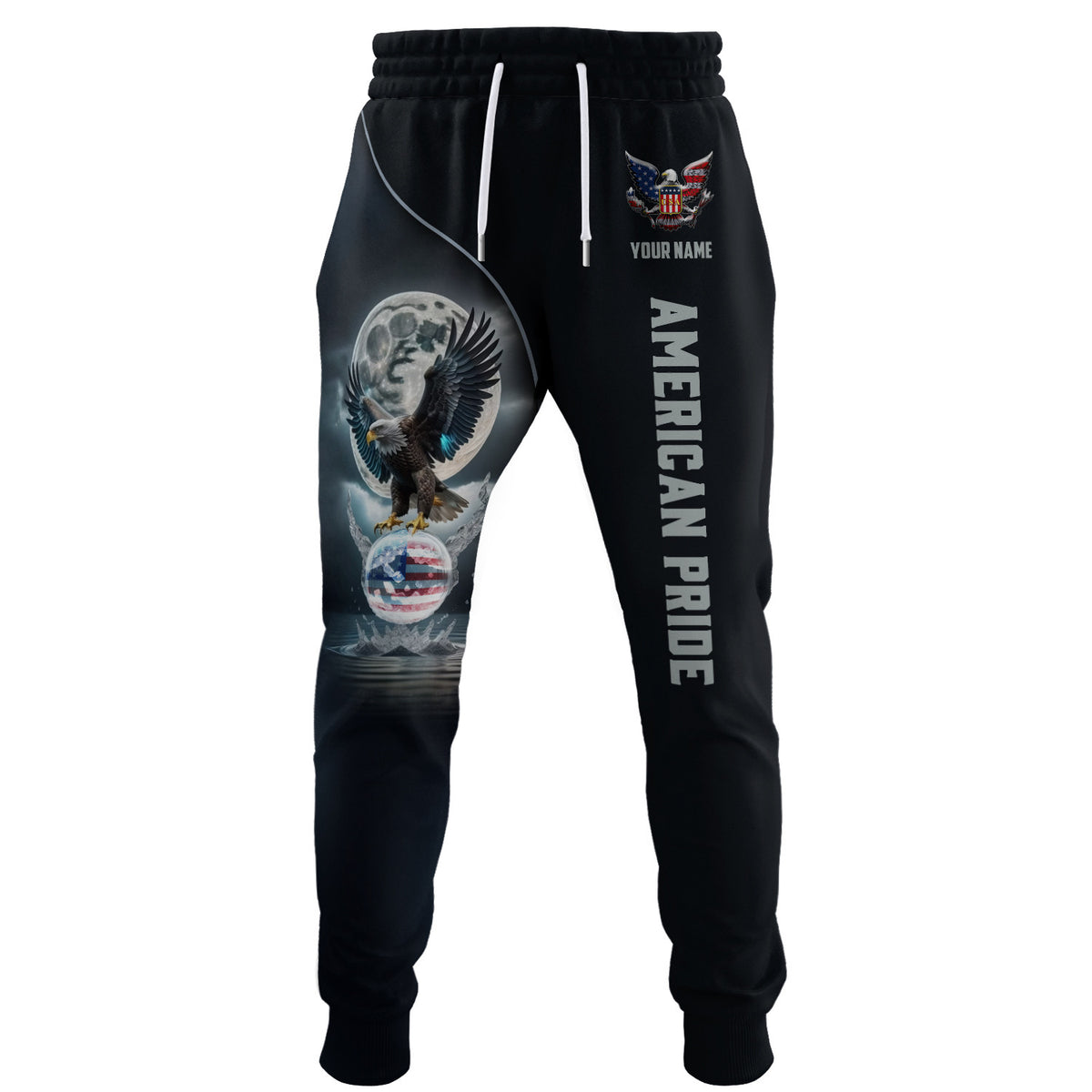 Eagle Sweatpants Custom Eagle USA Flag 3D Sweatpants