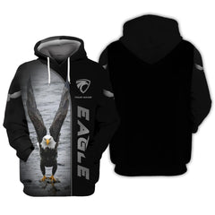 Eagle 3D Zipper Hoodie Eagle Personalized Zipper Hoodie Gift For Eagle Lovers