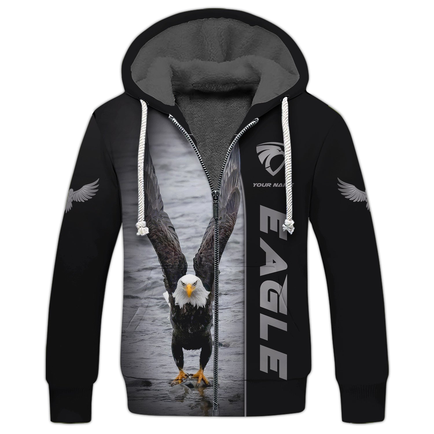 Eagle 3D Zipper Hoodie Eagle Personalized Zipper Hoodie Gift For Eagle Lovers