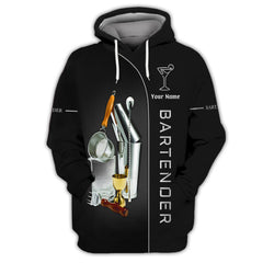 Bartender Tools Zipper Hoodie Bartender Uniform Zipper Hoodie