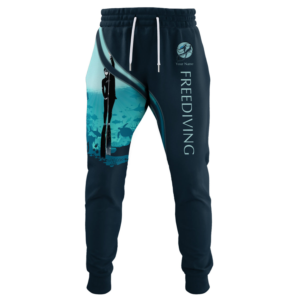 Freediving Personalized Name Sweatpants Gift For Freediving Lovers Freediving 3D Full Print Sweatpants