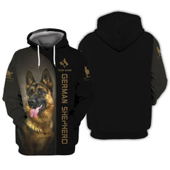 Love German Shepherd Tee Shirt Custom German Shepherd Personalized Name 3D Tshirt