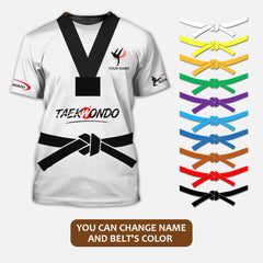 Taekwondo Personalized name 3D Tee Shirt Taekwondo Custom T Shirt Gift For Taekwondo Lovers