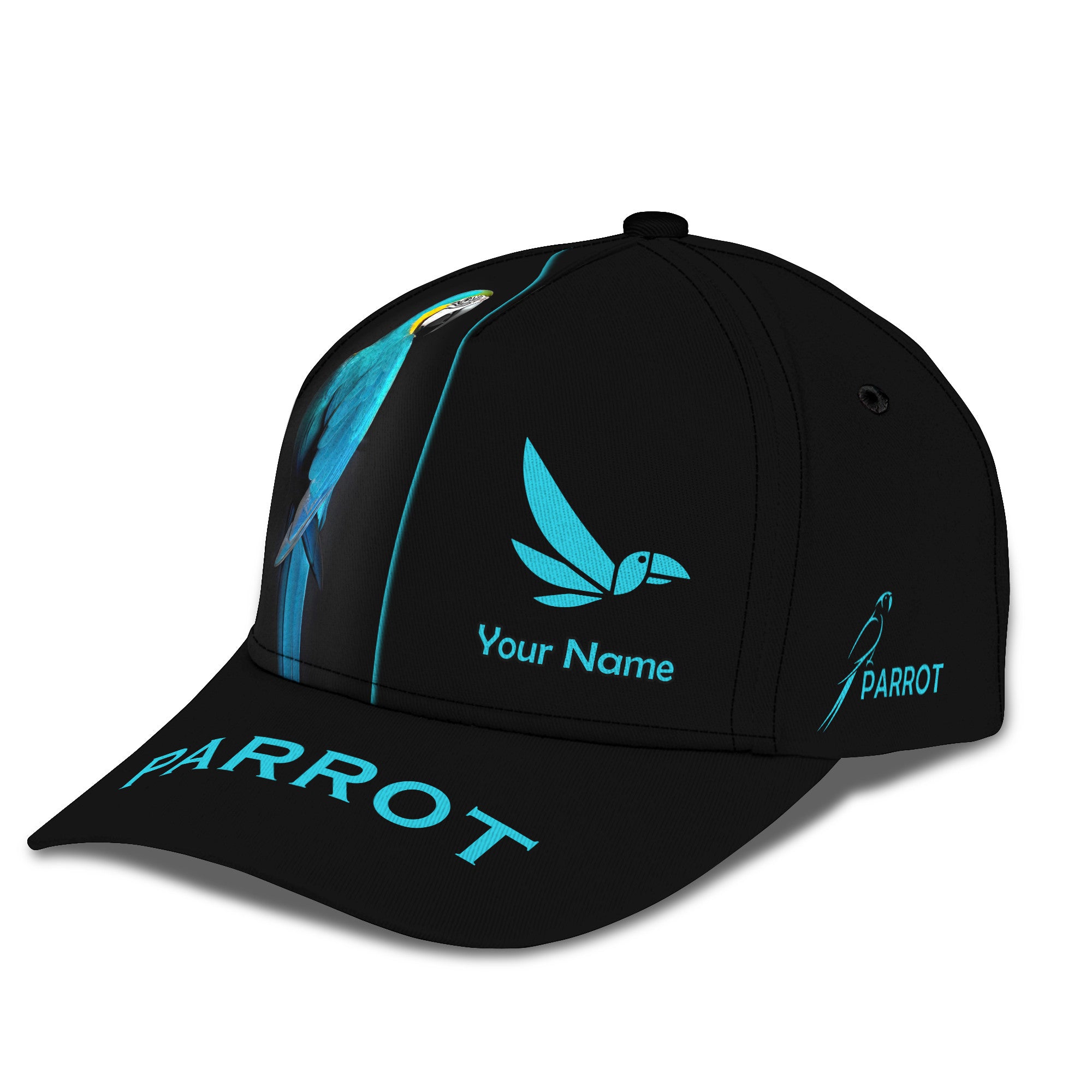 Beautiful Parrot Personalized Name 3D Classic Cap Gift For Parrot Lovers